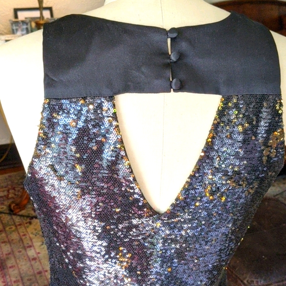 NWT Sequin Black/Gold Mini Dress, amazing for an event, Holidays and New Year - Picture 5 of 11